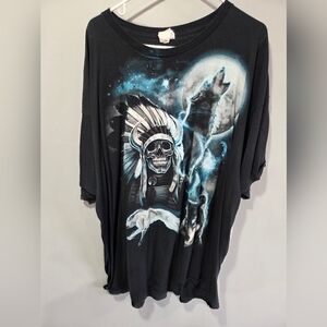 Vintage Skelton & Wolf Shirt Gently Used Size 3X